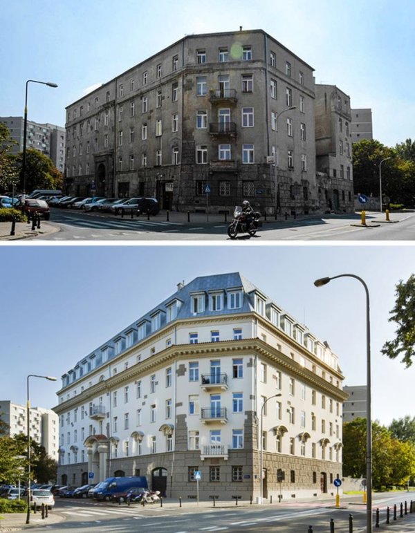 Дом в Варшаве до реконструкции и после