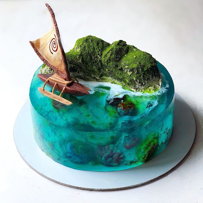 Во время карантина повара скучают по тропическим островам и создают кондитерские шедевры в виде тортиков