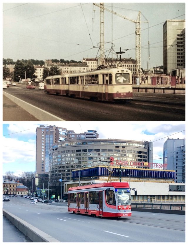 Мост Свободы/Сампсониевский мост1981 и 2020 год.