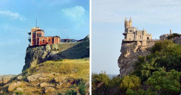 Ласточкино гнездо, Крым: 1904 год и сейчас