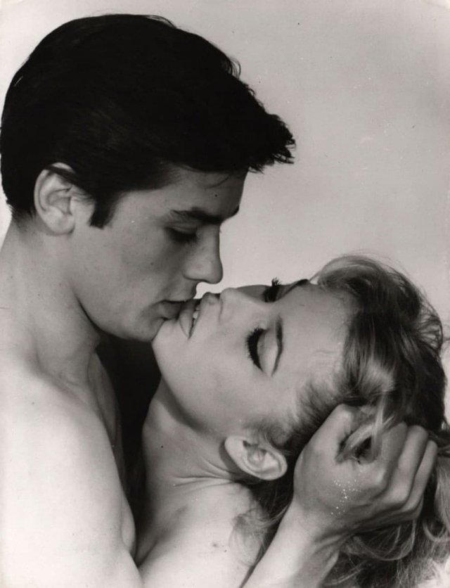 Ален Делон и Брижит Бардо, 1968 год.