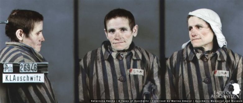 Черно-белые снимки узников Освенцима раскрасила фотограф-ретушер