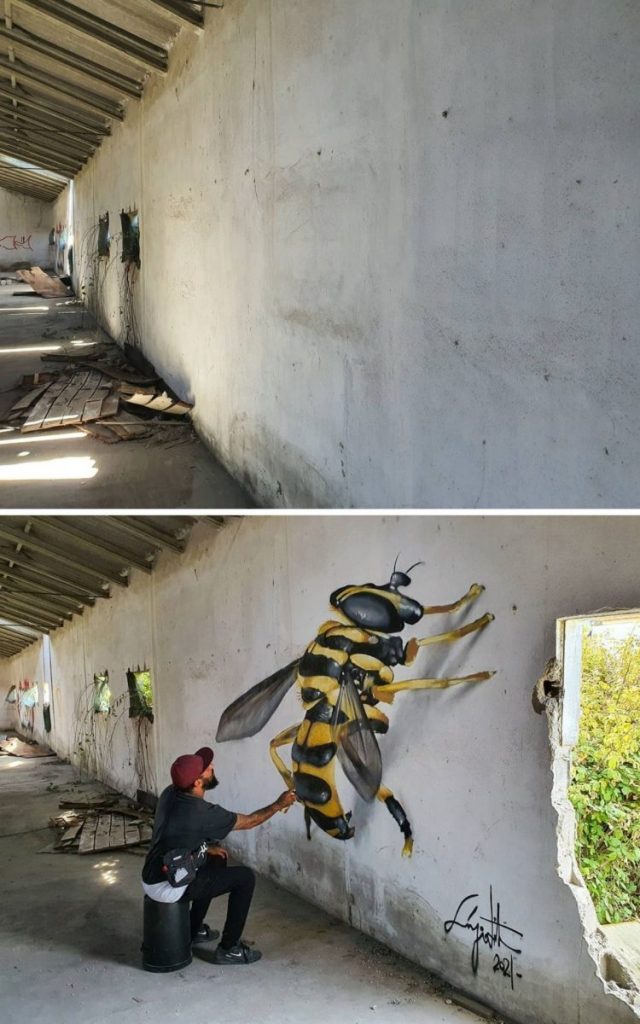 Художник из Португалии создаёт 3D-граффити, которые настолько реалистично выглядят, что порой это даже пугает