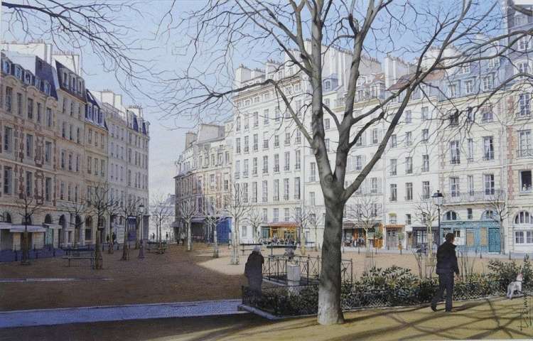 Очаровательный Париж в акварелях французского художника Тьерри Дюваля