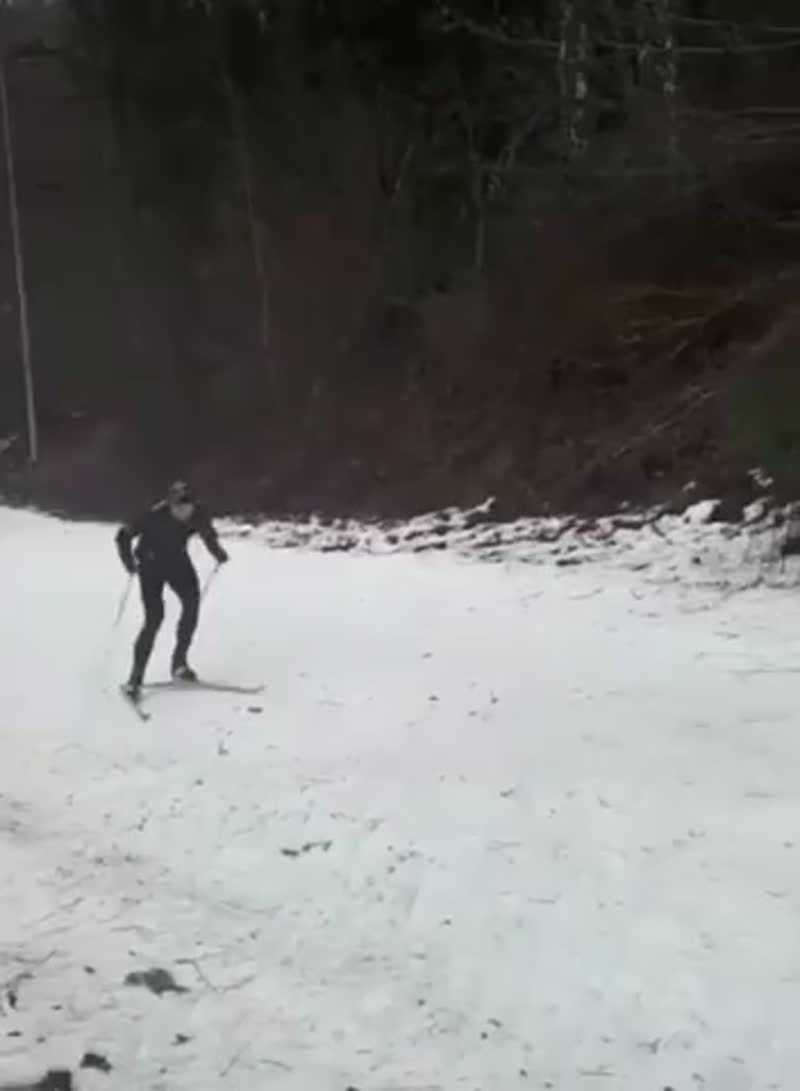 Когда ну очень сильно хочется покататься на лыжах