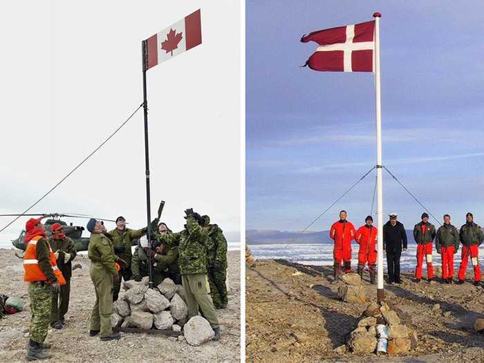 Самая интеллигентная война между Канадой и Данией за остров (6 фото)