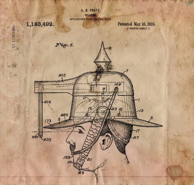 "Стреляющий шлем" от изобретателя Альберта Прэтта